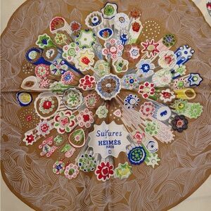 Vintage Hermès "Sulfures" Silk Scarf Designed By Caty Latham-Audibert 1979 RARE